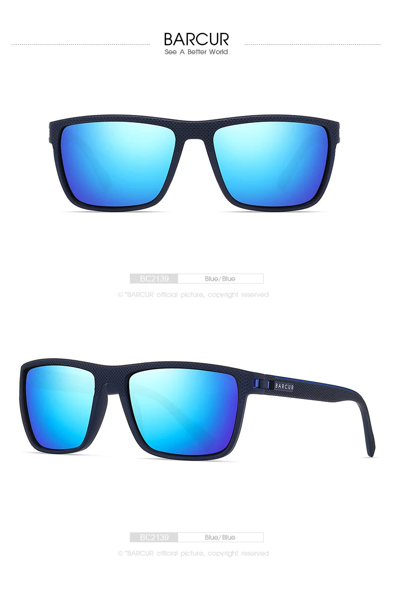 Polarized TR90 Sports Sunglasses – Lightweight UV Protection for Outdoor Men Women
