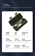USB Rechargeable Mini Flashlight – Zoomable COB Torch for Camping and Emergency