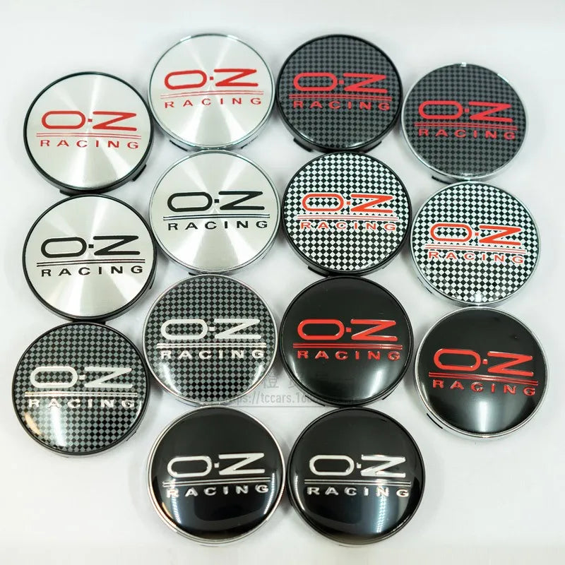 60mm OZ Racing Wheel Center Caps – Adhesive Emblem Badges for Car Styling