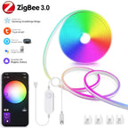 Zigbee RGB LED Neon Strip Light – Waterproof Flexible Tape for Smart Home Decor