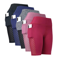 High Waist Yoga Shorts – Quick Dry Knee Length Pants for Gym Fitness
