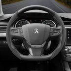 Suede Steering Wheel Cover – Anti-Slip Segmented Grip for Peugeot Vehicles