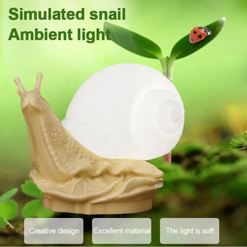 Cute Snail Night Light – Color Changing Bedside Lamp for Kids Room Decor