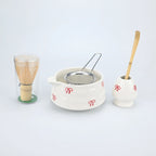 Matcha Whisk Set – Ceramic Bow Tea Bowl for Traditional Japanese Tea Ceremony