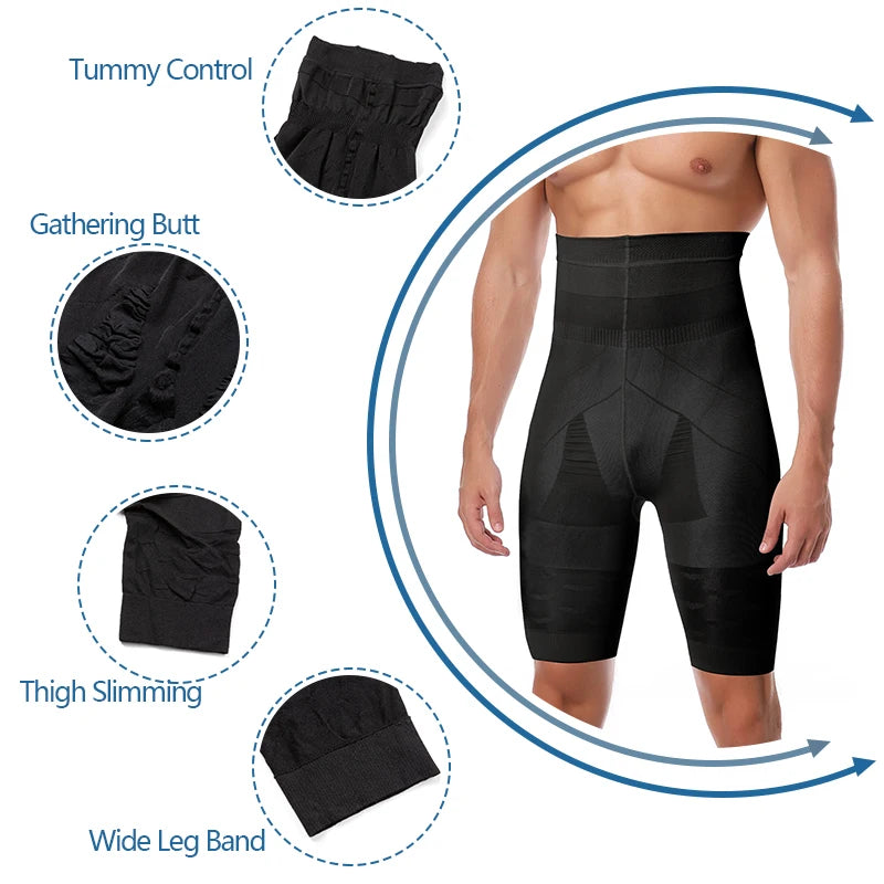 Men Tummy Control Shapewear – High Waist Compression Briefs for Body Slimming
