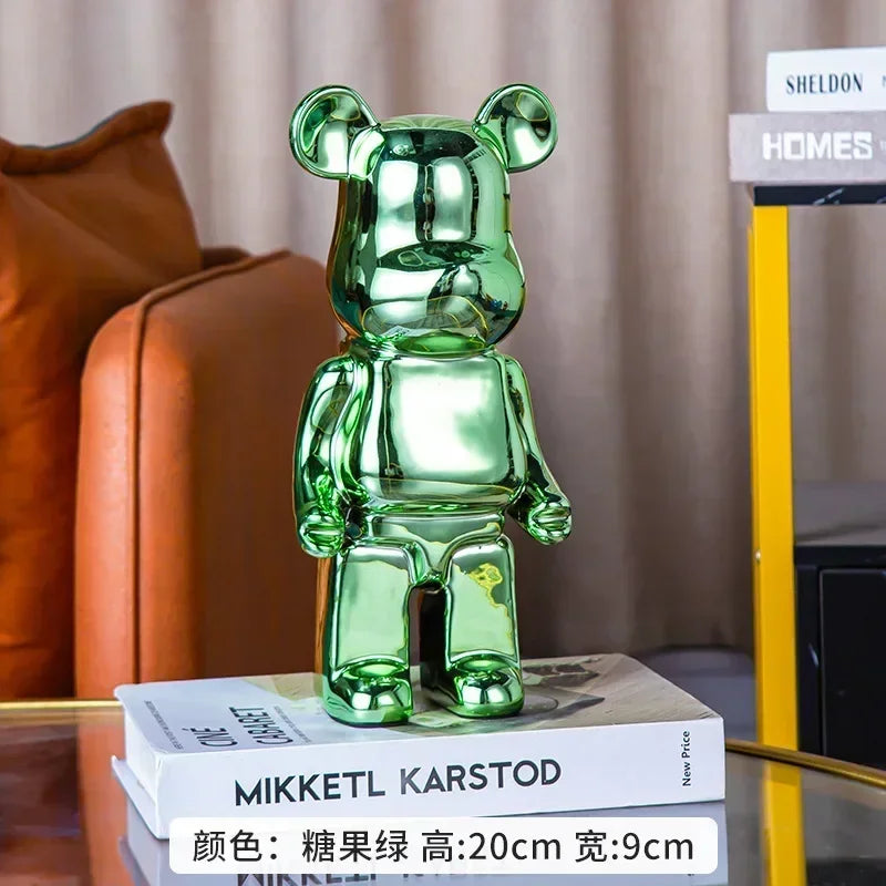 Ceramic Bear Figurine – Aesthetic Luxury Sculpture for Modern Home Decor