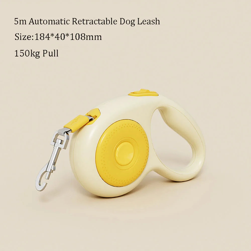 Retractable Dog Leash – Durable Nylon Lead for Small to Large Pets