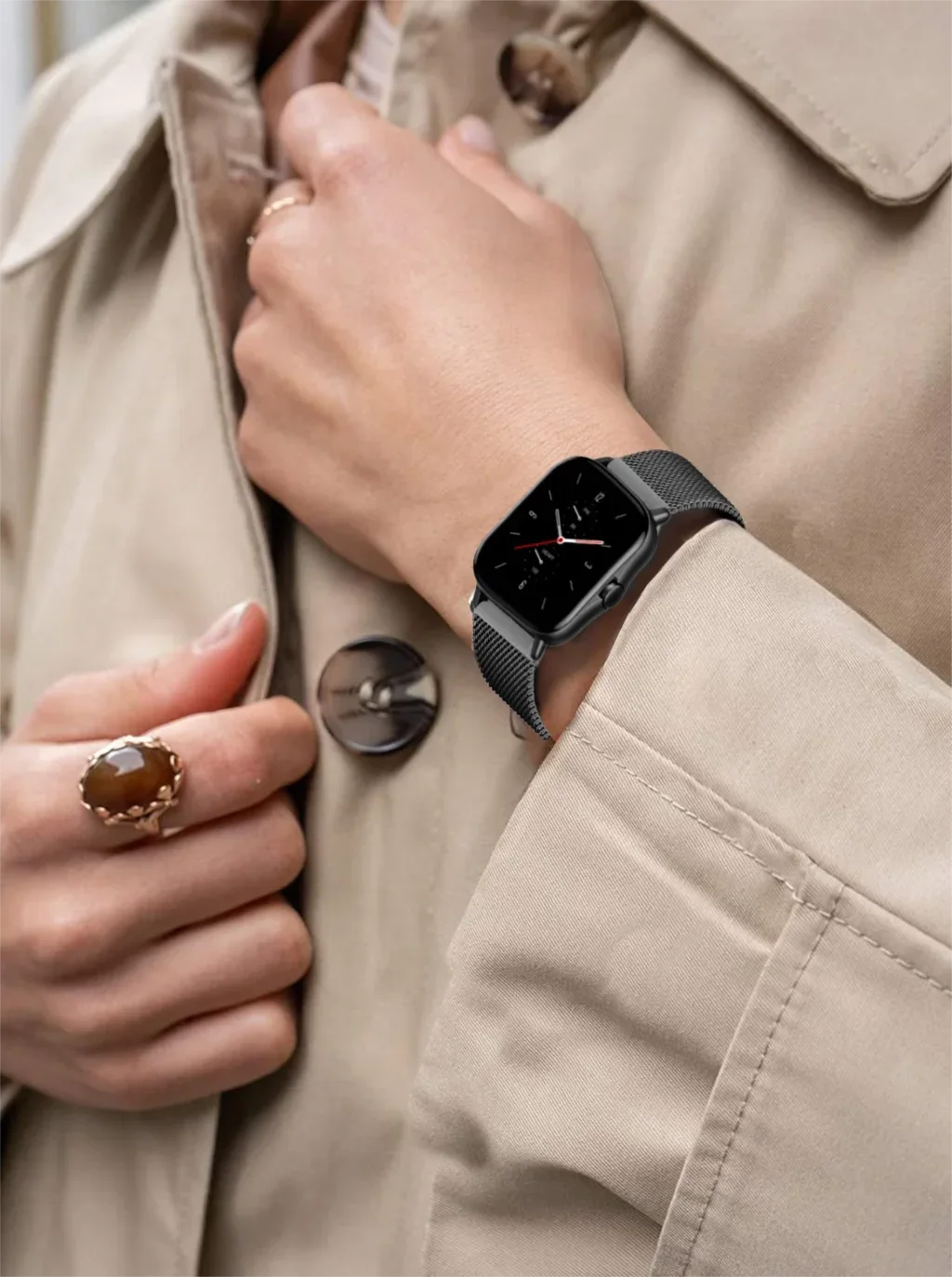 Milanese Stainless Steel Watch Band – 20mm 22mm Strap for Amazfit Smartwatches