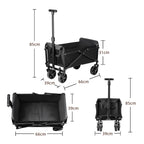 Collapsible Utility Cart – Heavy Duty Foldable Wagon for Camping and Beach