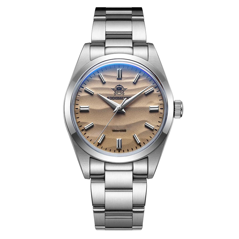 ADDIESDIVE 36mm Quartz Watch – Stainless Steel Sand Dial for Everyday Wear