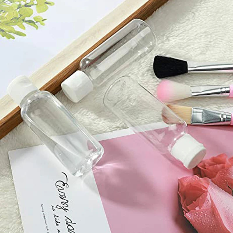 Clear Plastic Squeezable Bottles – Travel Size Containers for Liquid Toiletries