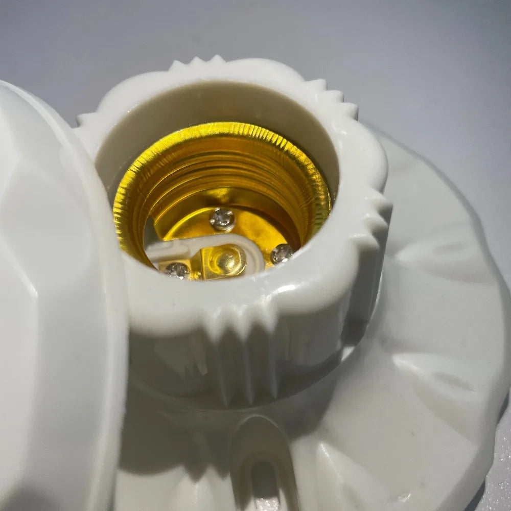 E27 Screw Light Bulb Socket – Ceiling Lamp Holder Base for Home Lighting