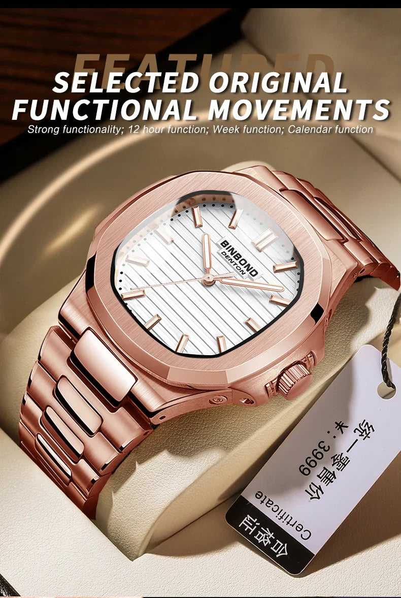 Automatic Quartz Wristwatch – Luxury Business Movement for Men