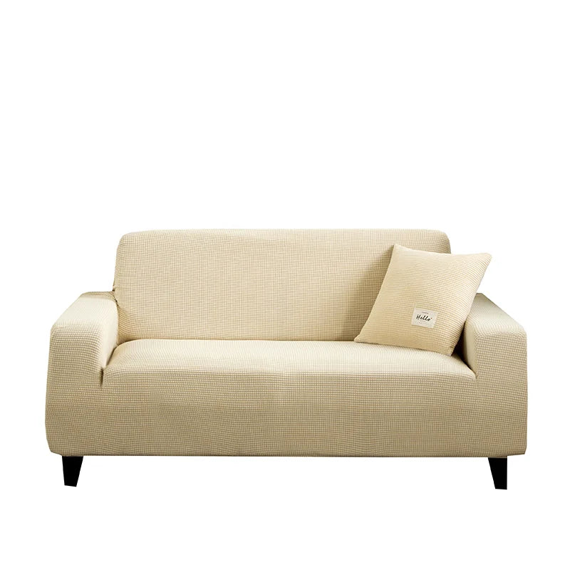 Jacquard Stretch Sofa Cover – Elastic Slipcover for L Shape and Standard Couches