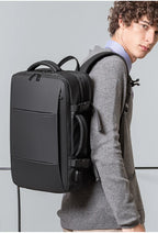 Expandable 17.3-inch Laptop Backpack – Waterproof Travel Bag for Men