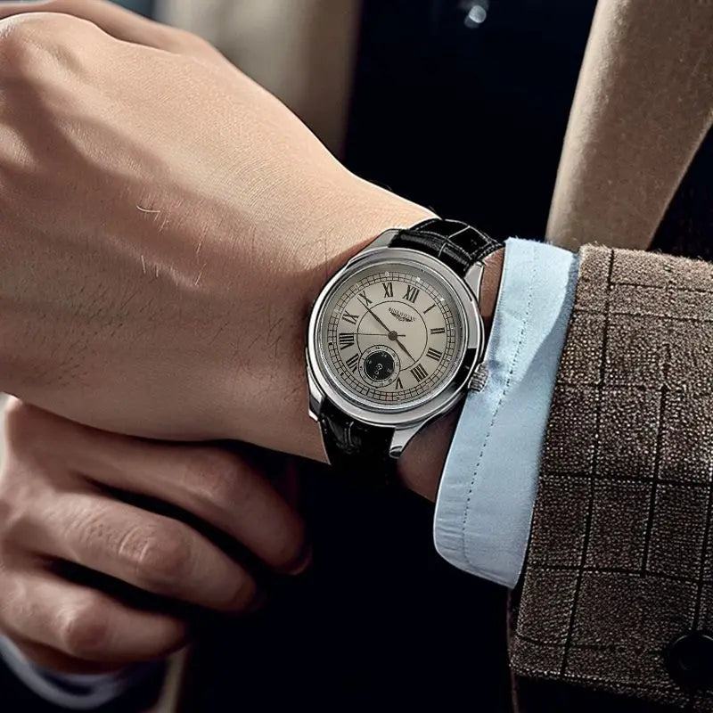 Luxury Leather Quartz Wristwatch – Waterproof Business Accessory for Men