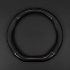 Carbon Fiber Steering Wheel Cover – Anti Slip Leather for Vehicle Interior