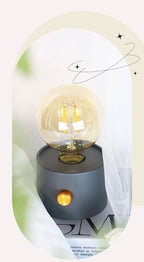 Retro LED Battery Powered Bulb Lamp – Portable Desktop Light for Bedroom Decor
