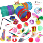 Interactive Cat Play Tunnel – Foldable Mouse and Fish Toy Set for Pets