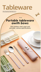 Stainless Steel Cutlery Set – Portable Flatware for Camping and Picnics