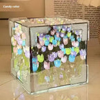DIY Tulip Mirror Lamp – Handmade Floral Night Light for Bedroom Decor