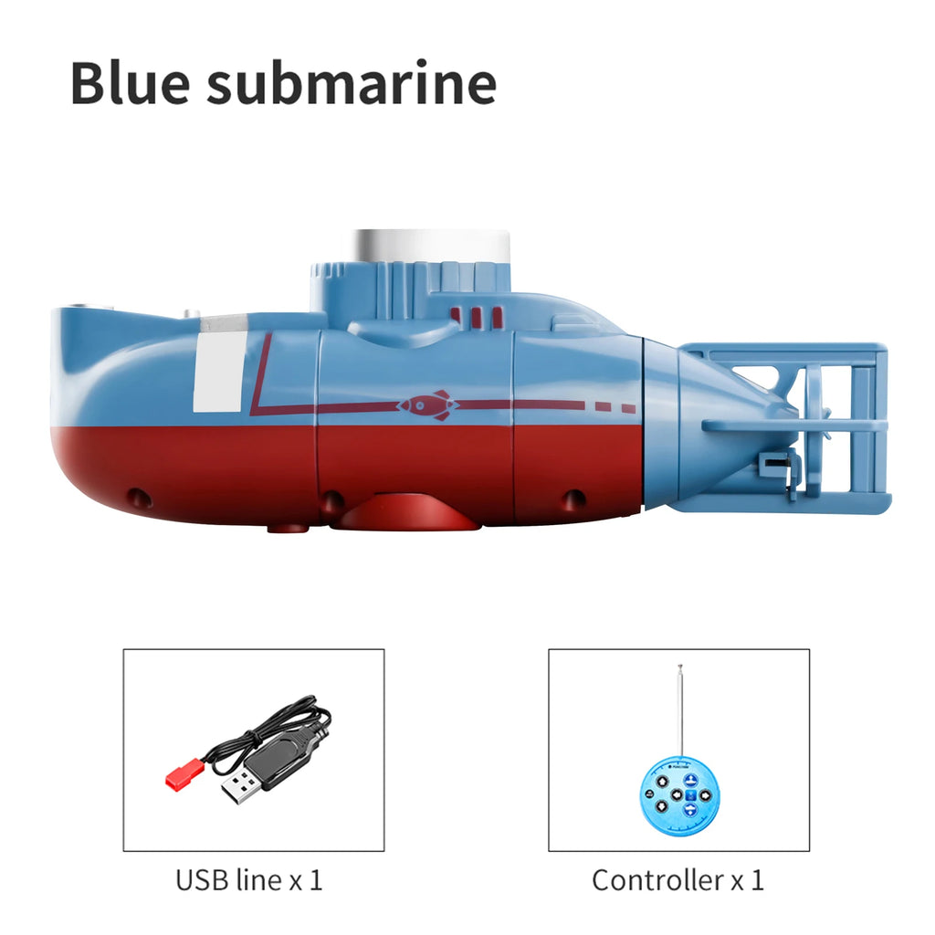 Mini RC Submarine – Waterproof Simulation Boat Toy for Kids Pool Play