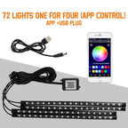 RGB LED Car Interior Light – Wireless Music Control for Auto Atmosphere