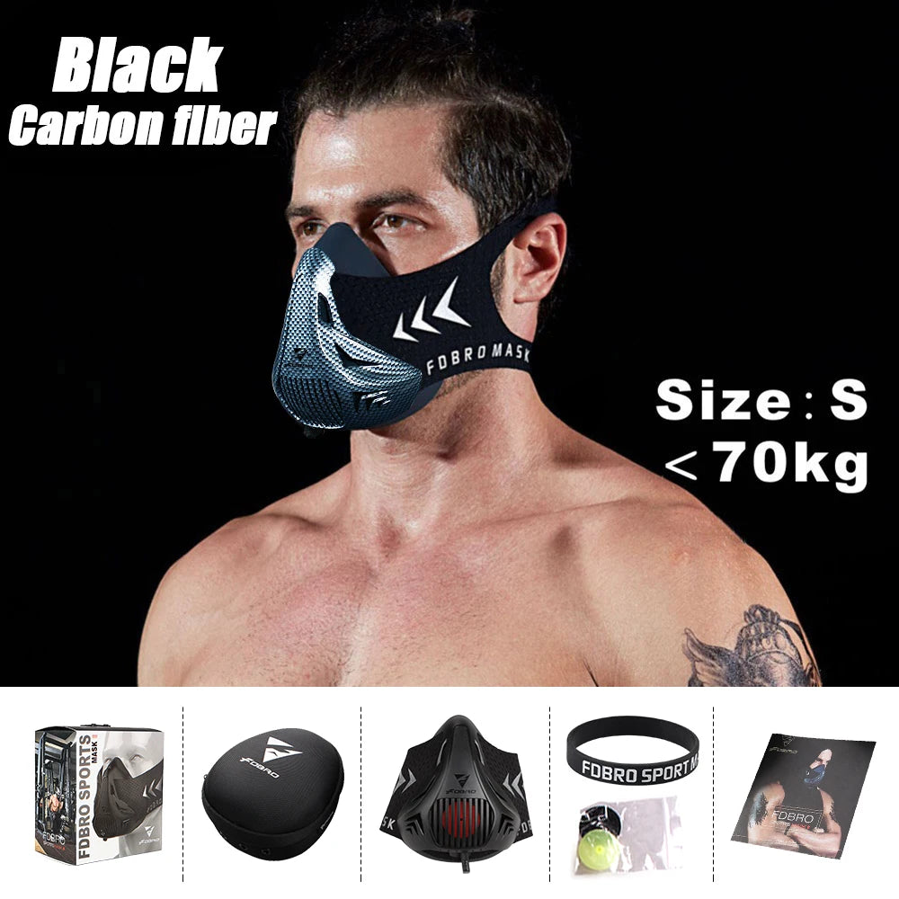 Elevation Training Mask – Black Fitness Gear for Running and Gym Workouts