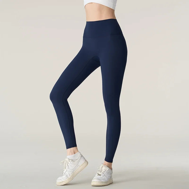 High Waisted Yoga Leggings – Naked Feel Fitness Pants for Gym and Running