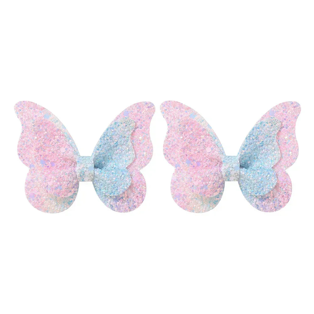 Sequined Butterfly Hair Clips – Cute Decorative Bows for Toddler Hairstyles