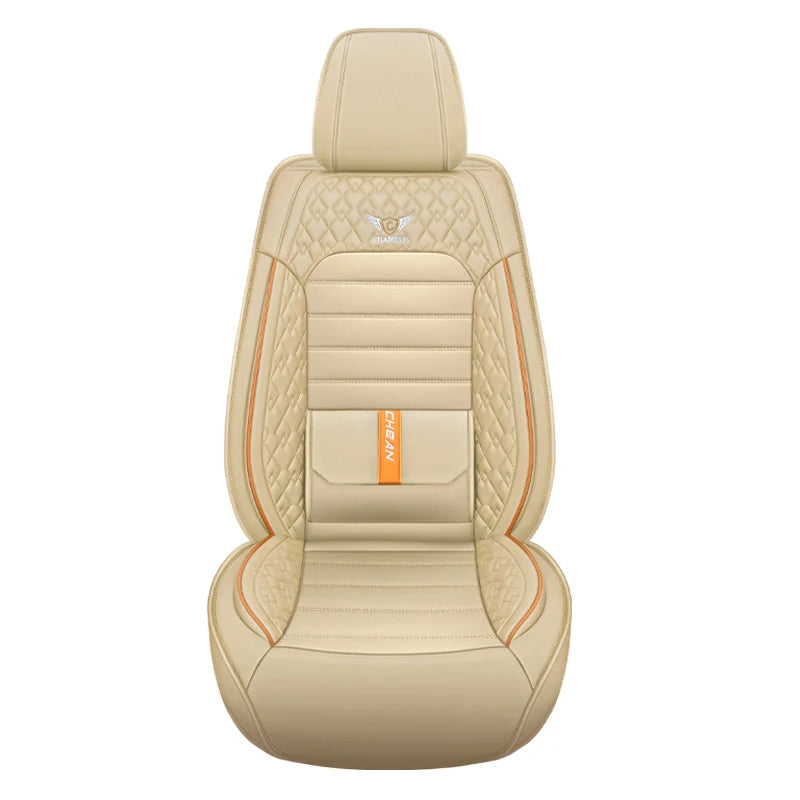 Full-Wrap Leather Car Seat Covers – Durable Universal Fit for All-Season Driving