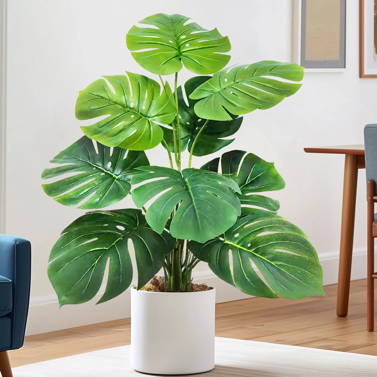 Artificial Tropical Leaf Plant – 60-103cm Potted Faux Greenery for Home Decor