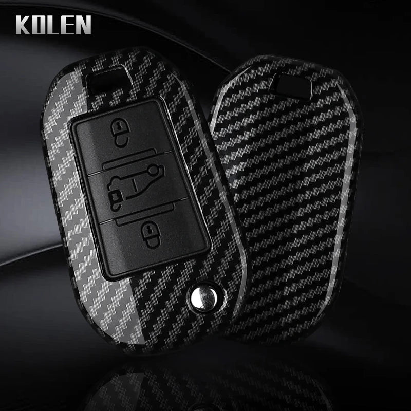Carbon Fiber Car Key Case – Protective Fob Cover for Peugeot and Citroen