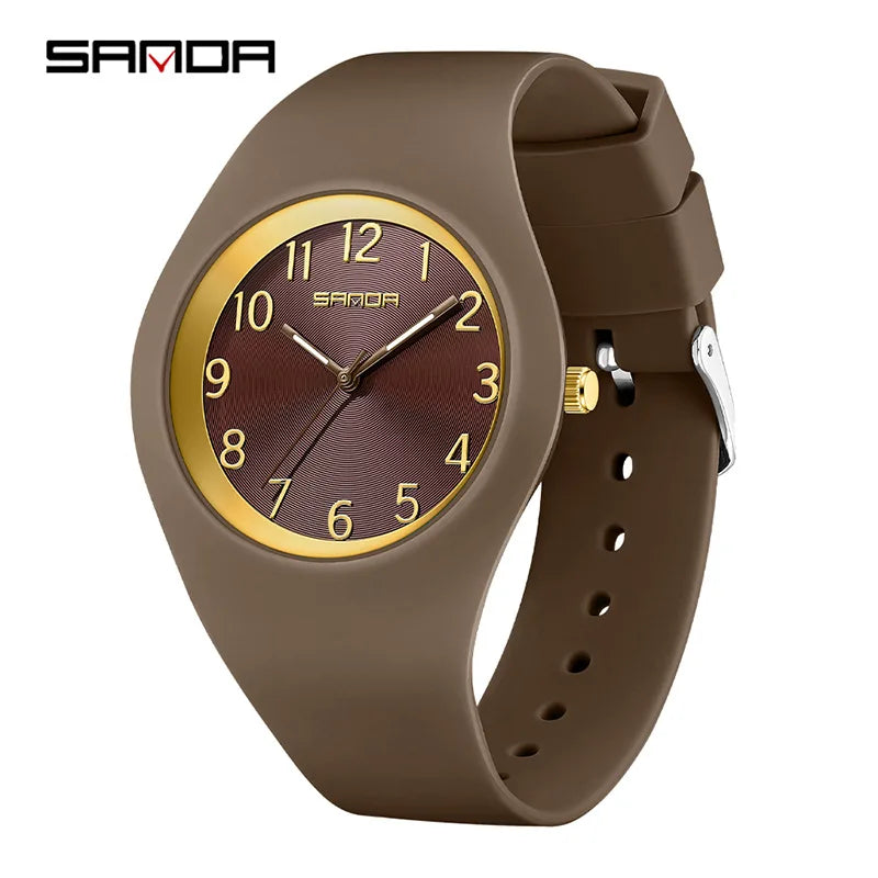 Silicone Quartz Wristwatch – Lightweight Sport Clock for Students