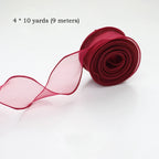 Chiffon Silk Ribbon – 10 Yard Organza Fabric for Wedding Decor and Crafting