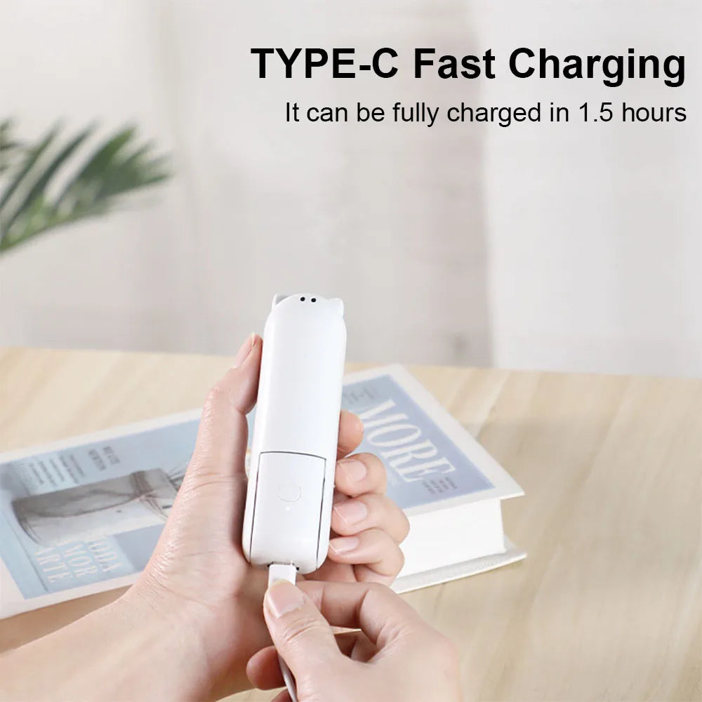 Portable Handheld Cooling Fan – USB Rechargeable Power Bank for Travel