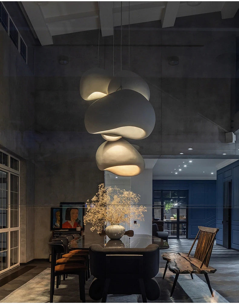 Wabi Sabi Pendant Light – Nordic Minimalist Chandelier for Dining Room Decor