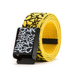 Graffiti Print Canvas Belt Pants – Unisex Streetwear for Casual Hip Hop Style