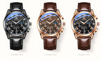 Leather Quartz Watch – Waterproof Noctilucent Timepiece for Business Men
