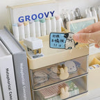 Transparent Desktop Organizer – Multi-Drawer Storage for Office Stationery