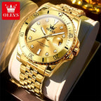 Stainless Steel Quartz Watch – Luminous Calendar Wristwatch for Business Men