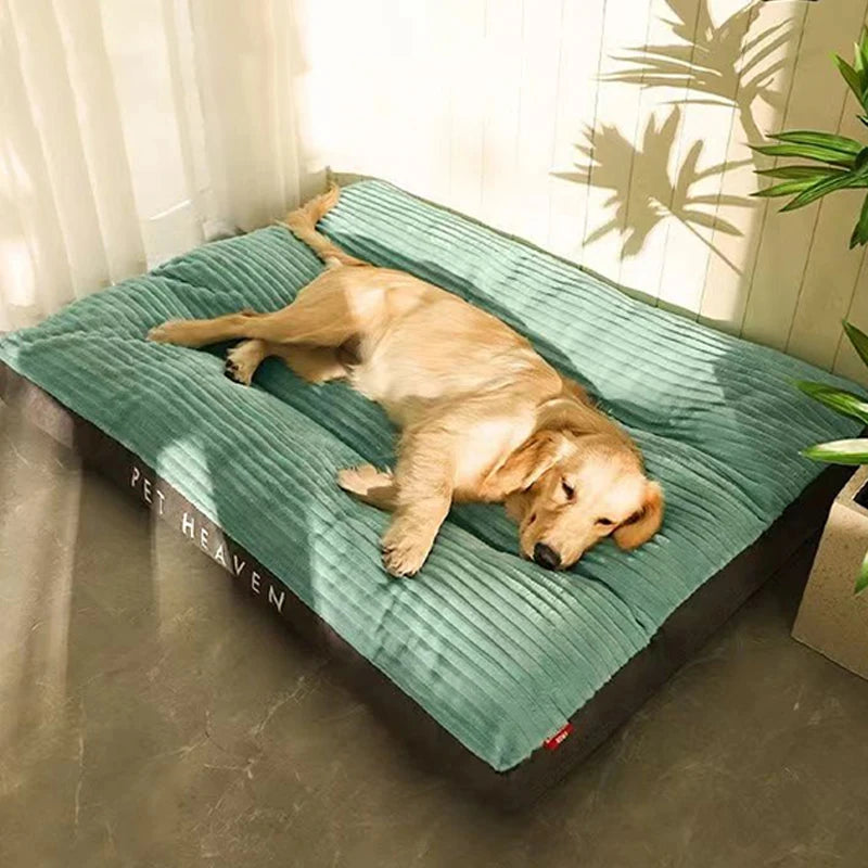 Corduroy Pet Sleeping Mat – Washable Winter Bed for Small to Large Dogs