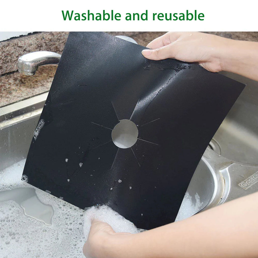 Non-Stick Gas Stove Protectors – Washable Heat Resistant Liners for Kitchen