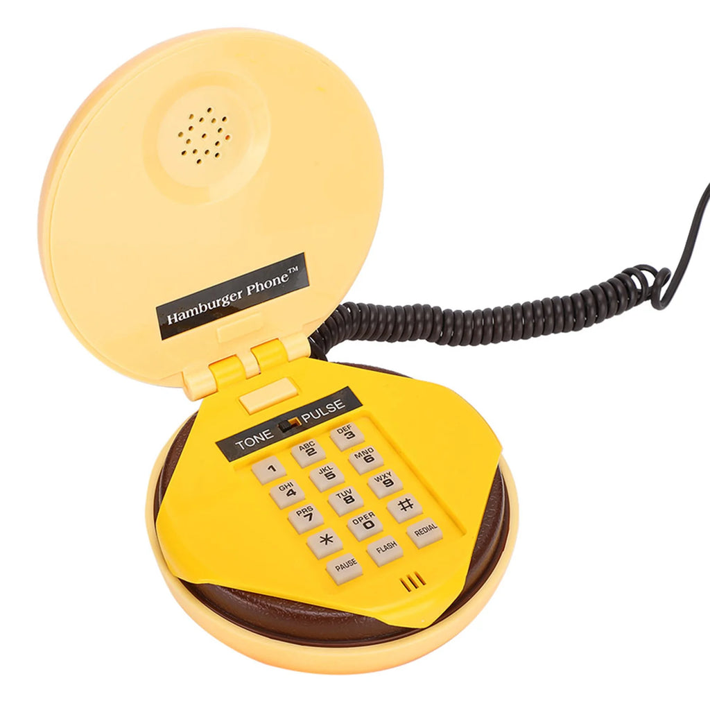 Hamburger Novelty Landline Telephone – Retro Kitchen Decor for Home Office
