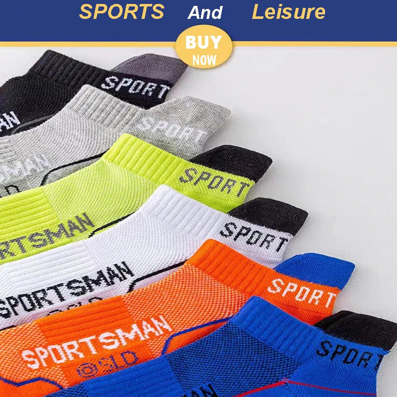 Breathable Cotton Ankle Socks – Lightweight Athletic Footwear for Summer Sports