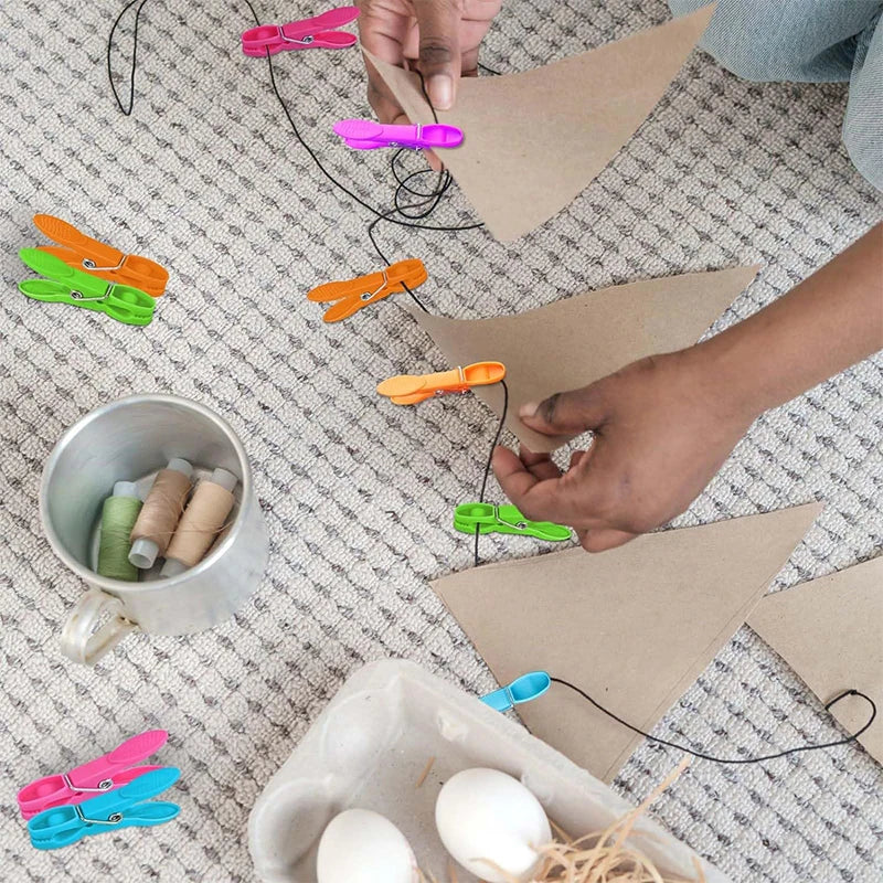 Plastic Clothespins – Heavy Duty Laundry Clips for Drying Clothes and Towels