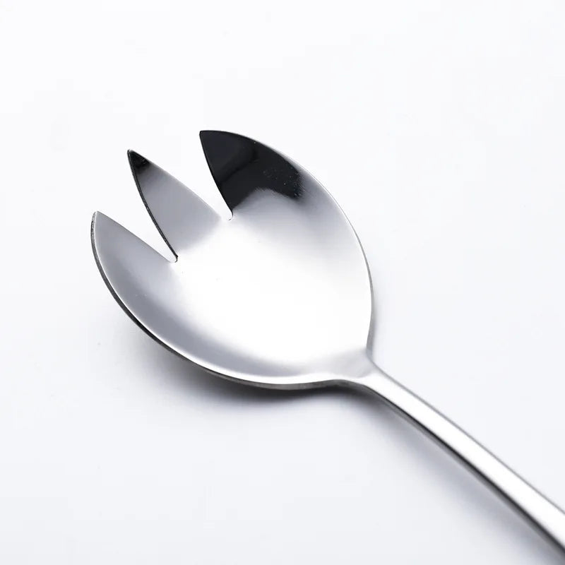 Stainless Steel Salad Servers – European Style Utensils for Kitchen Dining