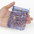 Star Moon Organza Drawstring Bags – Gift Packaging for Jewelry and Weddings