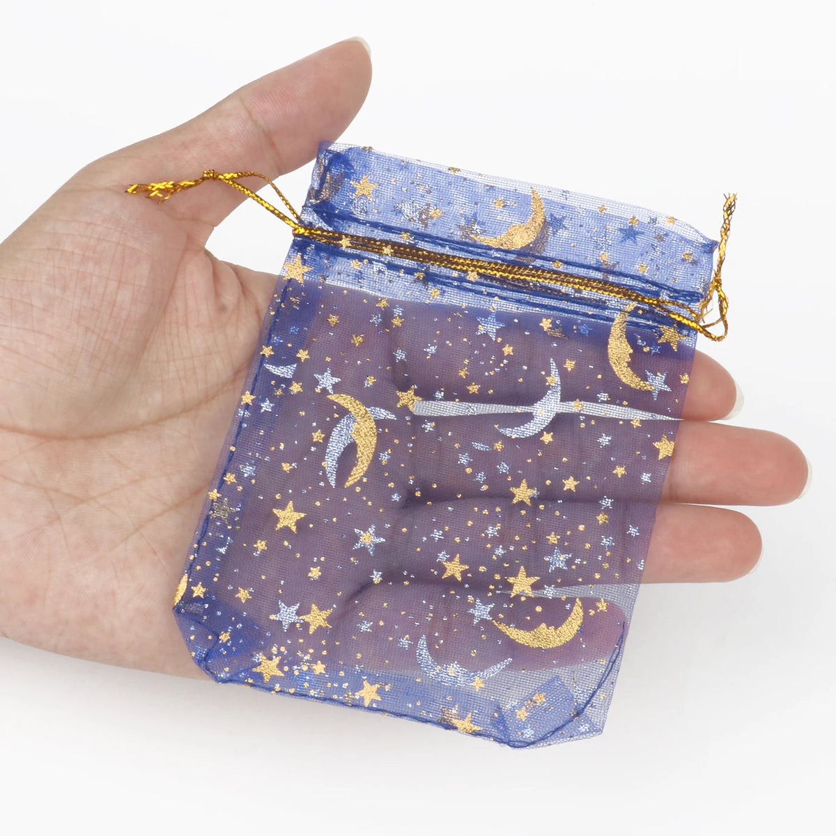 Star Moon Organza Drawstring Bags – Gift Packaging for Jewelry and Weddings