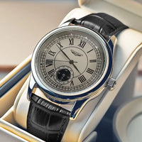 Luxury Leather Quartz Wristwatch – Waterproof Business Accessory for Men